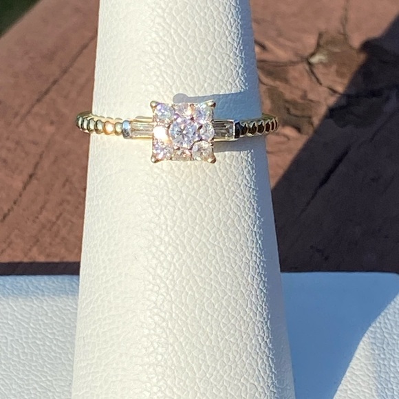 14K GOLD Natural Diamond Ring Set - Picture 3 of 8